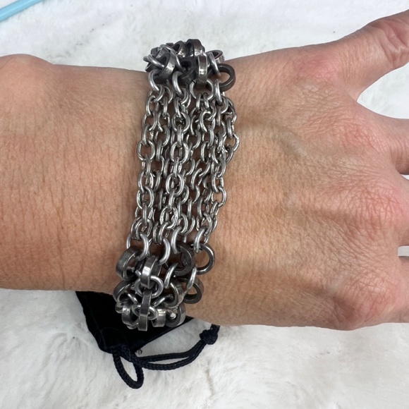 UPCYCLED BIKE / CYCLING PARTS • Adjustable Bracelet & Hook Earrings - Picture 3 of 12